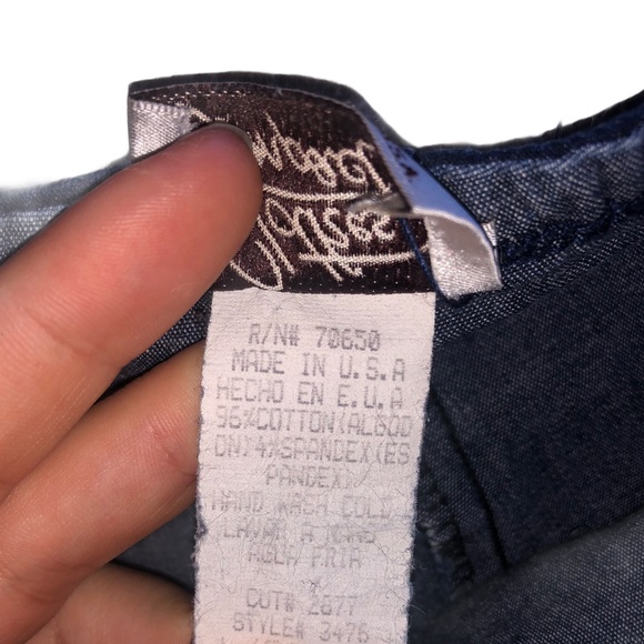 dark blue denim mini skort - Picture 9 of 9